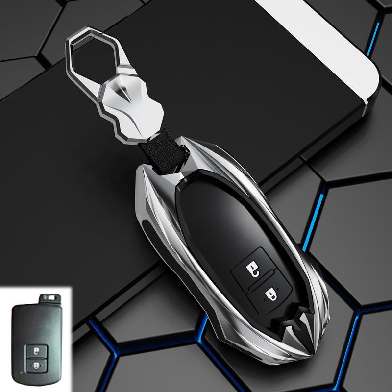 Zinc Alloy Car Key Case Cover For Toyota Camry Corolla Avalon Rav4 Land Cruiser Prado Fob KeyChain Protect Accessories Keychain