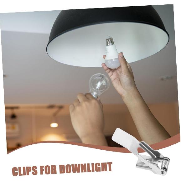 8pcs Spring Clip Retaining Clips for Recessed Lighting Fixed Clip for Panel Lamp Durable Light Securing Clamps Compatible Lamp Accessories for