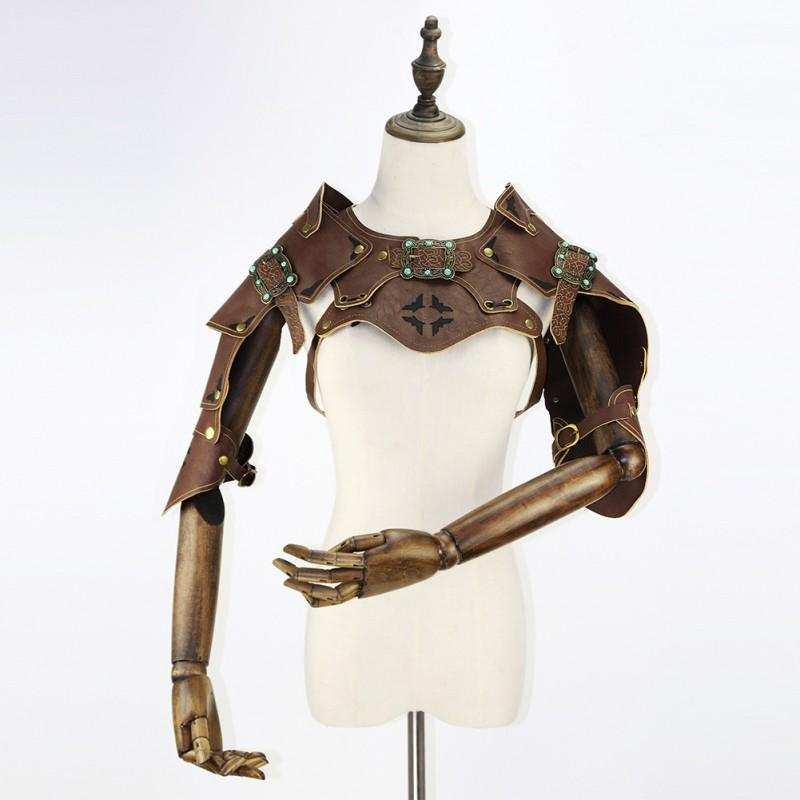 Steampunk Costume Armor Vest Cape Cosplay Outfit Halloween Party Dance Performance