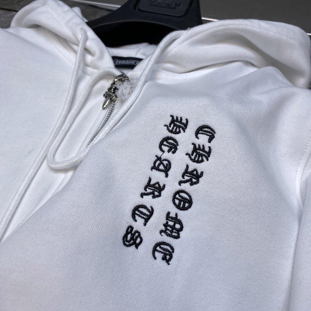 8149 CHROME HEARTS 2025 New Spring and Autumn Plus-size Thin Style Classic Style Logo Zipper Hooded Sweatshirt for Couples