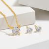 Moissanite 2-carat Necklace, Classic Simple INS Wind Four-claw Diamond Necklace
