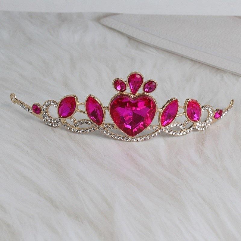 Princess Academy Style Multicolor Optional Crown Tiara Girls Barbie Anime Tiara Stage Performance Accessories