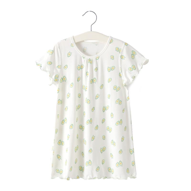 Girls Modal Silk Summer Pajama Dress - Thin Princess Style for Kids