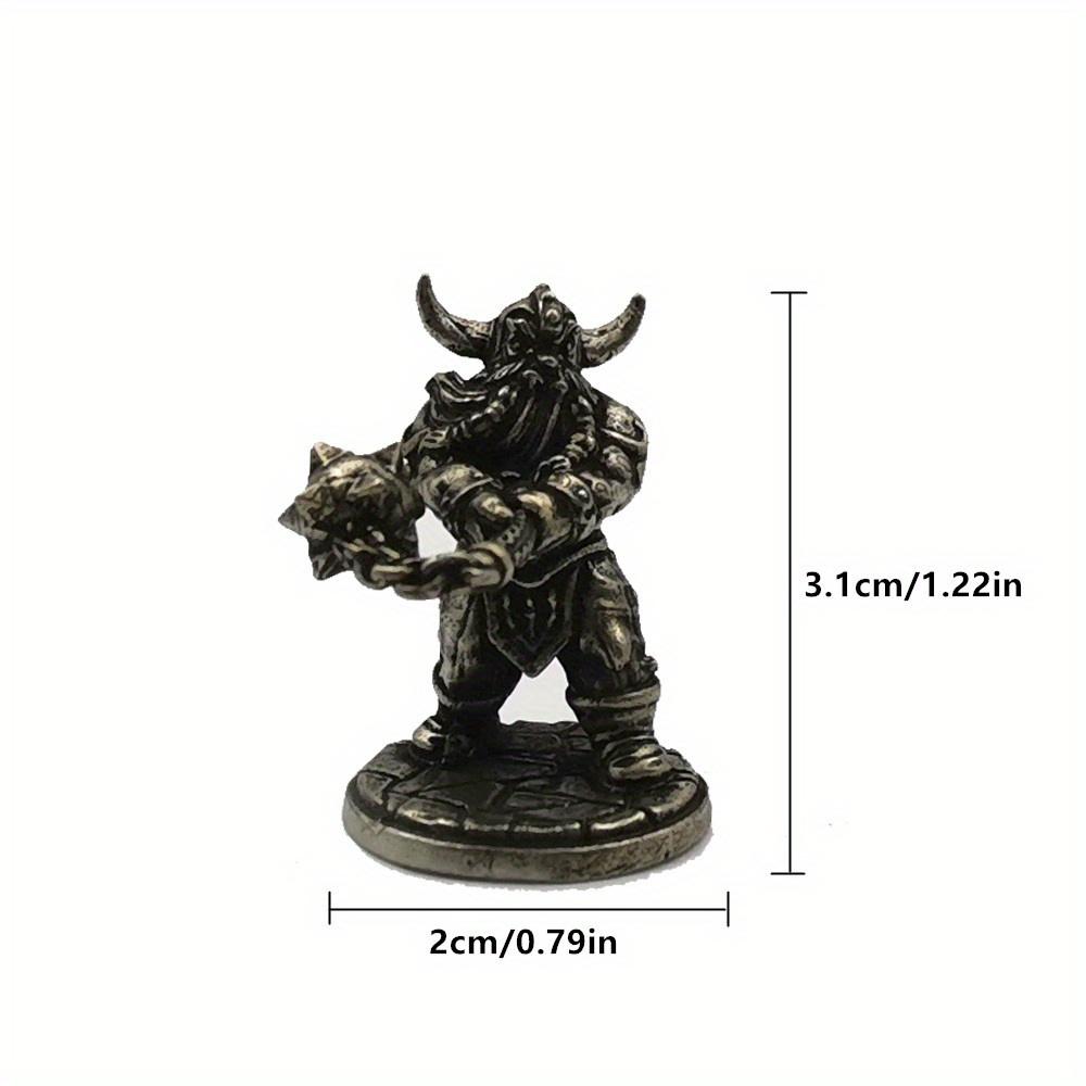 

1PC Dwarf Legion Meteor Hammer Soldiers Models Toy Figurines Miniatures Metal Copper Mens Gifts Desktop Decorations