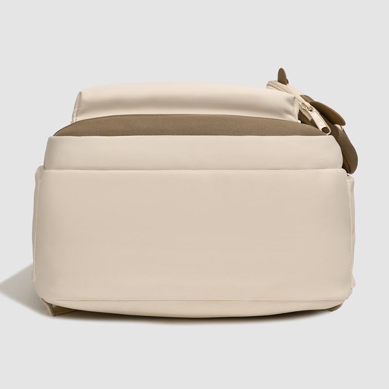 Women's Solid Color Backpack Student Large Capacity Schoolbag Commuter Backpack