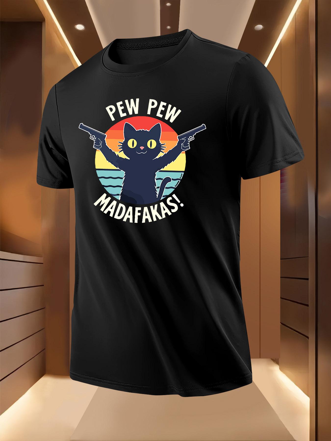 Graphic Tshirt - Bold PEW PEW MADAFAKAS Print L