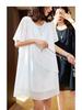 Women's Plus Size Summer Chiffon Dress - Slimming, Stylish Midi Skirt