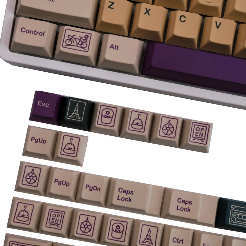 143 Keys Florist Keycaps  Profile PBT Dye Sublimation Mechanical Keyboard Keycap For MX H 61/68/87/98/104