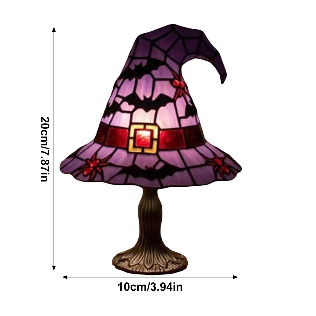 Halloween Lamp Witch Hat Shaped Spooky Fun Light Creative Halloween Desk Lamp For Dining Table Balcony Kitchen Basement Bedroom