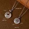 S925 Sterling Silver Peace Buckle Necklace with Natural Chalcedony - New Chinese Style Luxury Clavicle Chain X131