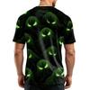 Men’s Casual Printed Crew Neck Lightweight Breathable Short Sleeve Shirt Halloween Themed Graphic Top Comfortable Fit