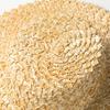 Hand-woven lace wheat straw flat hat outdoor travel sun shade beach straw hat