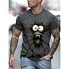 Men's Funny Monster Graphic T-Shirt Casual Short Sleeve Crewneck Tee