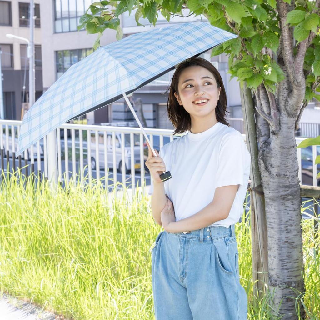 Check Folding Sun and Check Light Heat UV Yellow Tartan Umbrella and Rain and Hasu All Weather Check Yellow Tartan 54833 HUS. All-Weather Umbrella,