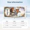 Fox Owl Flowers Theme Quick Dry Beach Towel Custom Name Text Print Large Sand Resistant Towel Beach Vacation