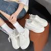 Leather little white shoes women's summer mesh single shoes muffin platform sports shoes small casual shoes tide