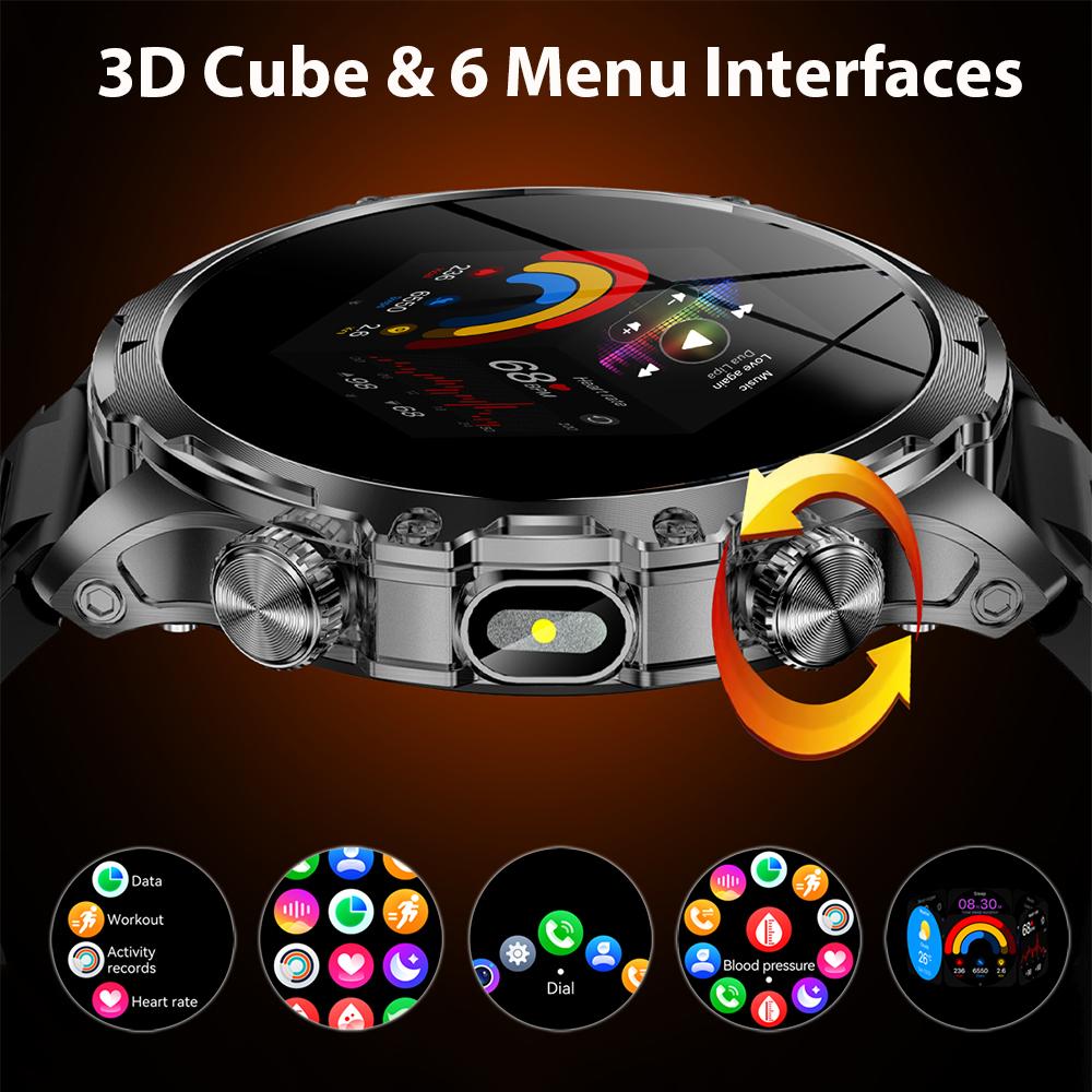 MEVADEN Νέο Ανδρικό Smartwatch με Κλήσεις Bluetooth 1,85 ιντσών Αθλητικός Fitness Tracker Παρακολούθηση Καρδιακού Ρυθμού Smartwatch Για Android IOS 700mAh AK75