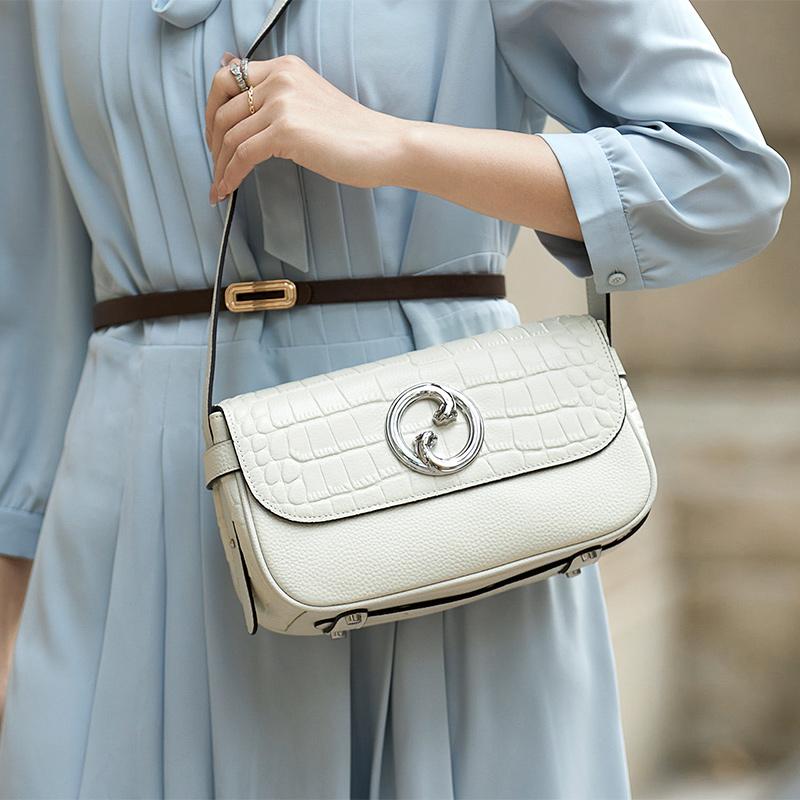 

Genuine full leather crossbody bag new style real cowhide first cow shoulder women messenger bag