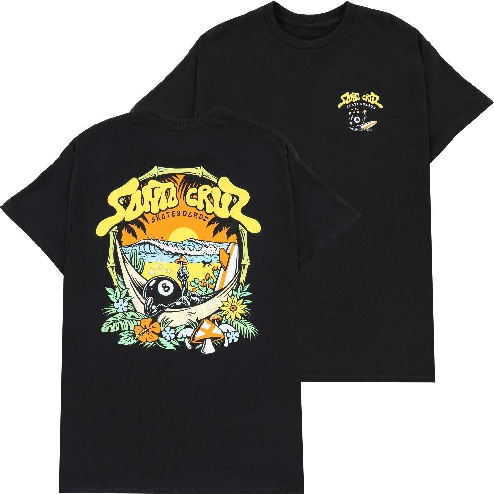 Skateboard Trendy Hip-hop Print T-shirt Men's Women's Cotton Short-sleeved Street Sports Leisure Loose Oversized Unisex Tees