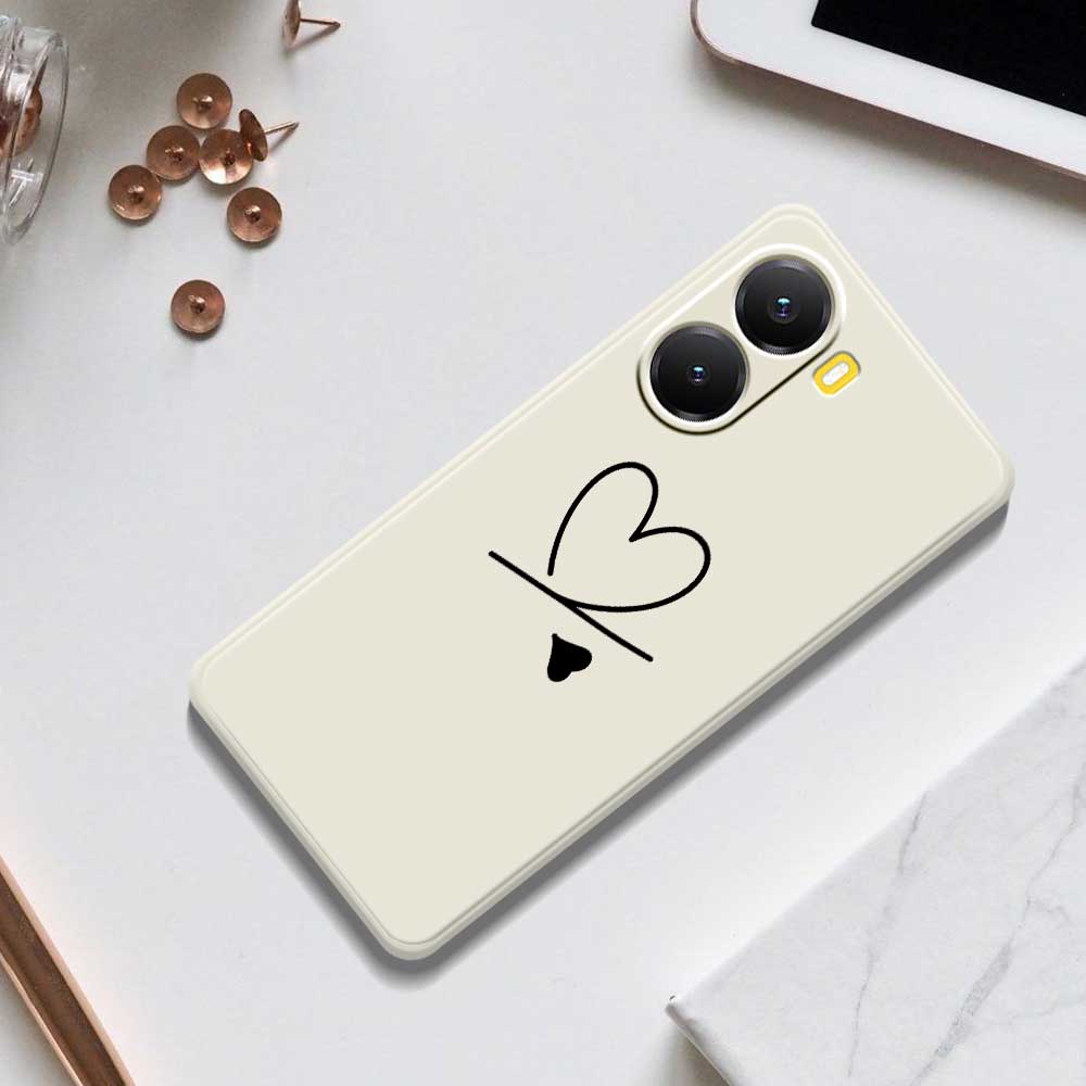 For Xiaomi Redmi Turbo 4 5G/Poco X7 Pro 5G Case Black Love Pattern Printing Straight Edge TPU Phone Back Cover