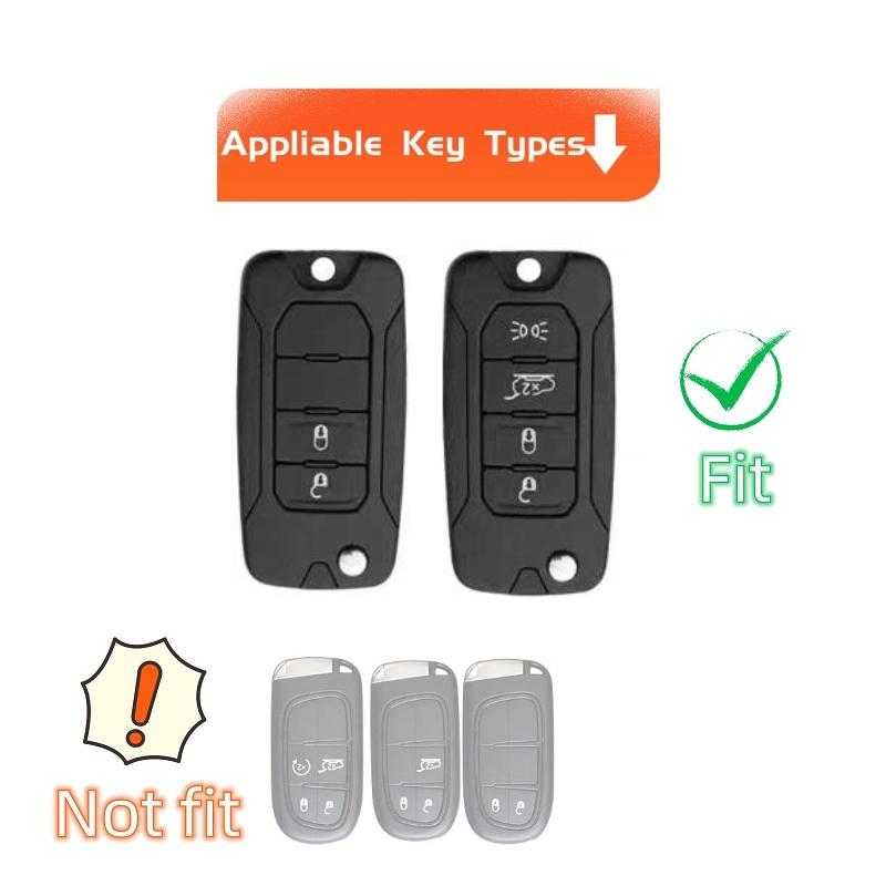 TPU Car Key Case Cover Shell Fob for  Jeep Renegade Compass 2016 2019 Folding Keyless Protector Accessories