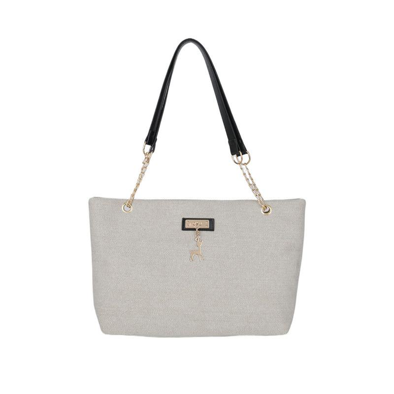 Large Capacity Vintage Style Casual Shoulder Bag For Women With Trendy Chain Handle