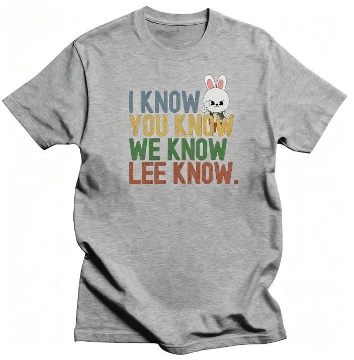 2025 Summer CuteI Know You Know Lee Know Stray Kids Shirt Funny Skzoo Leebit Lee Know Shirt Stray Kpop Shirt Women Clothing