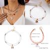 Summer Strawberry Fruit Pendant Necklace Set With Pearl Layered Choker For Women