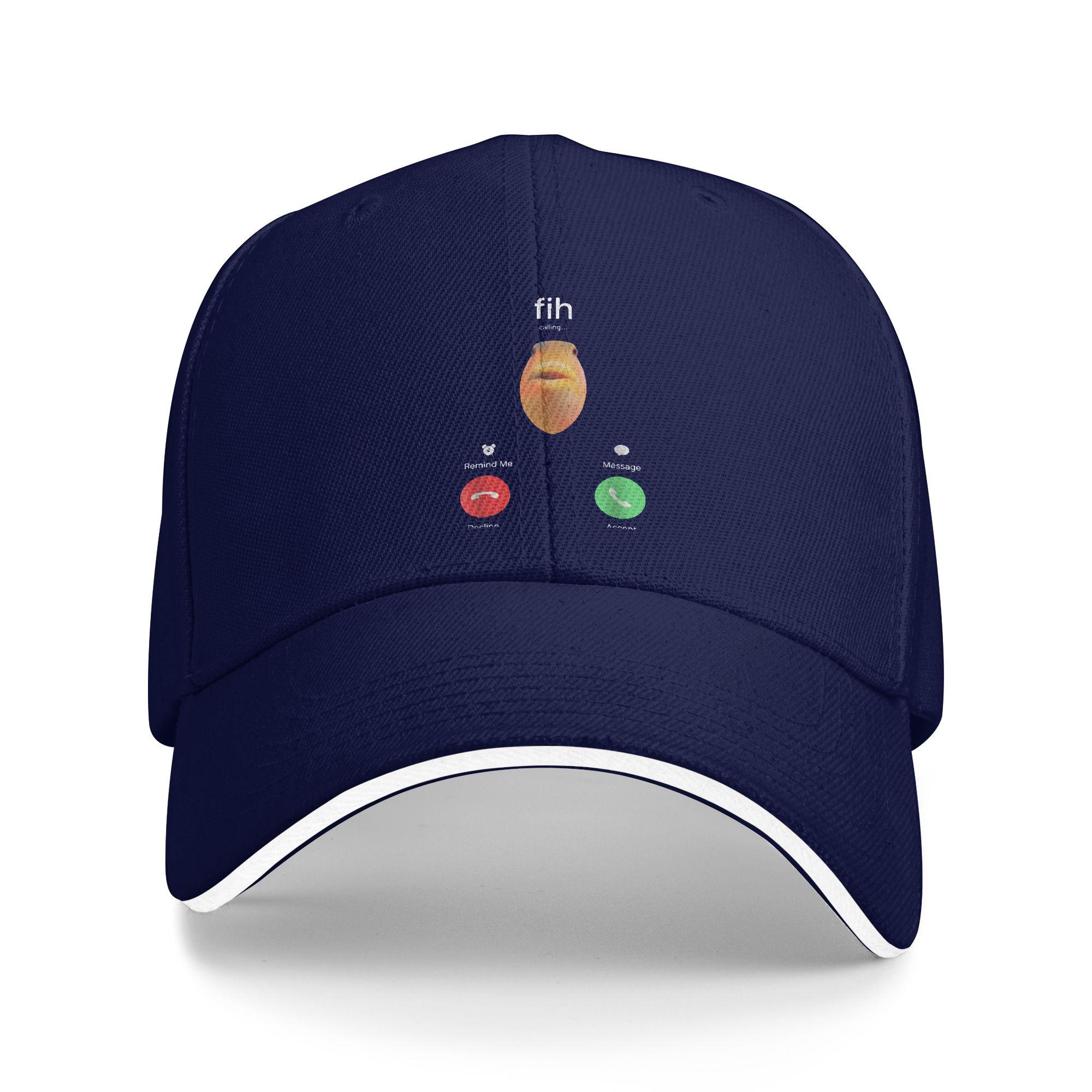 

Fih Calling Remind Me Message Sun Baseball Cap Summer Trendy Trucker Hat For UnisexTeens Outdoor Sports Snapback Cap One Size