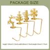 4 Pieces Christmas Stocking Holder Hanger Metal Mantle Garland for Bookshelf Pubs