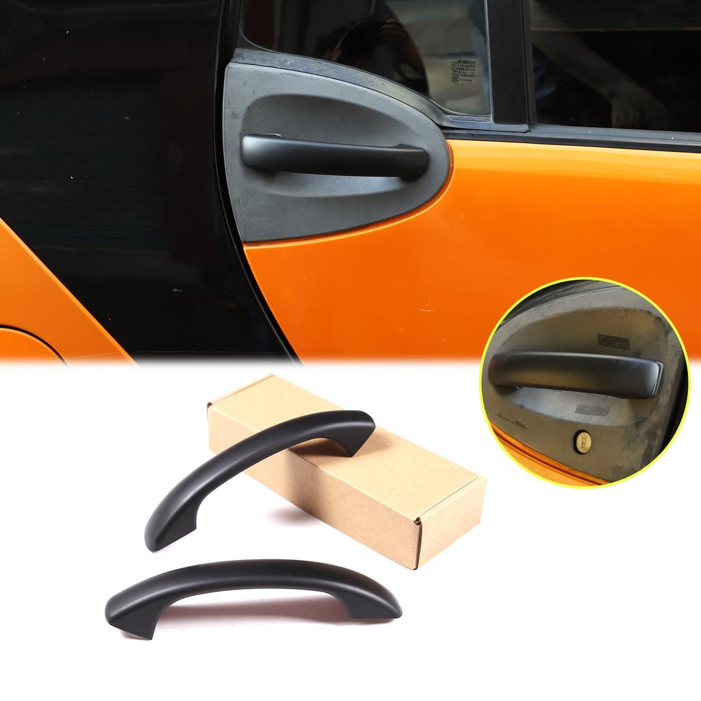 Matte Black Outer Door Handle Cover Trim For Benz Smart Fortwo 451 2009-2015