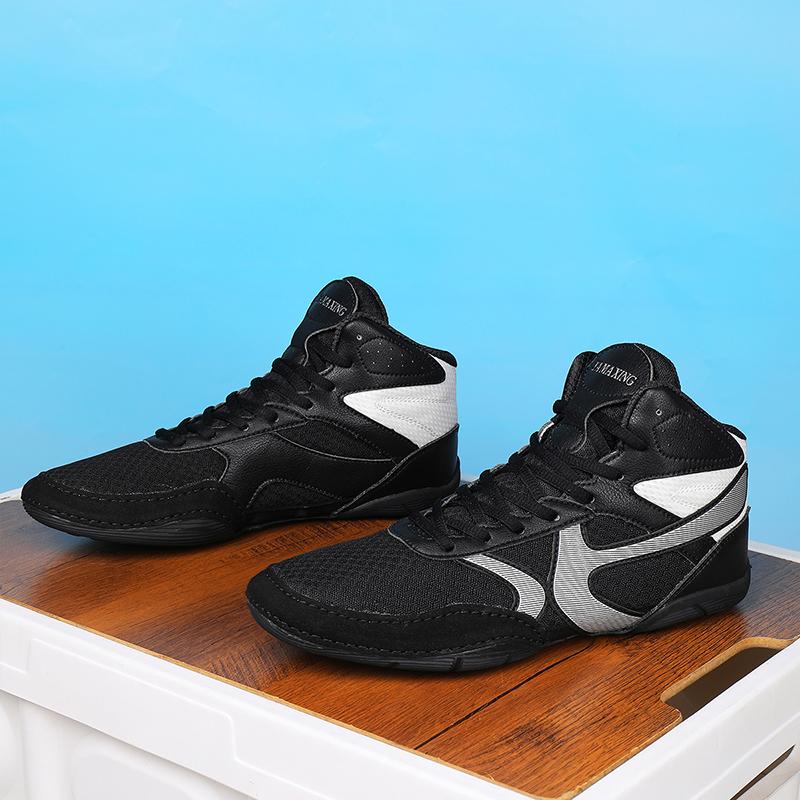 2025 Hot Selling Professional Rebound Wrestling Shoes Competitive Comfortable Boxing Shoes Foot Protecting Outdoor Sports Shoes