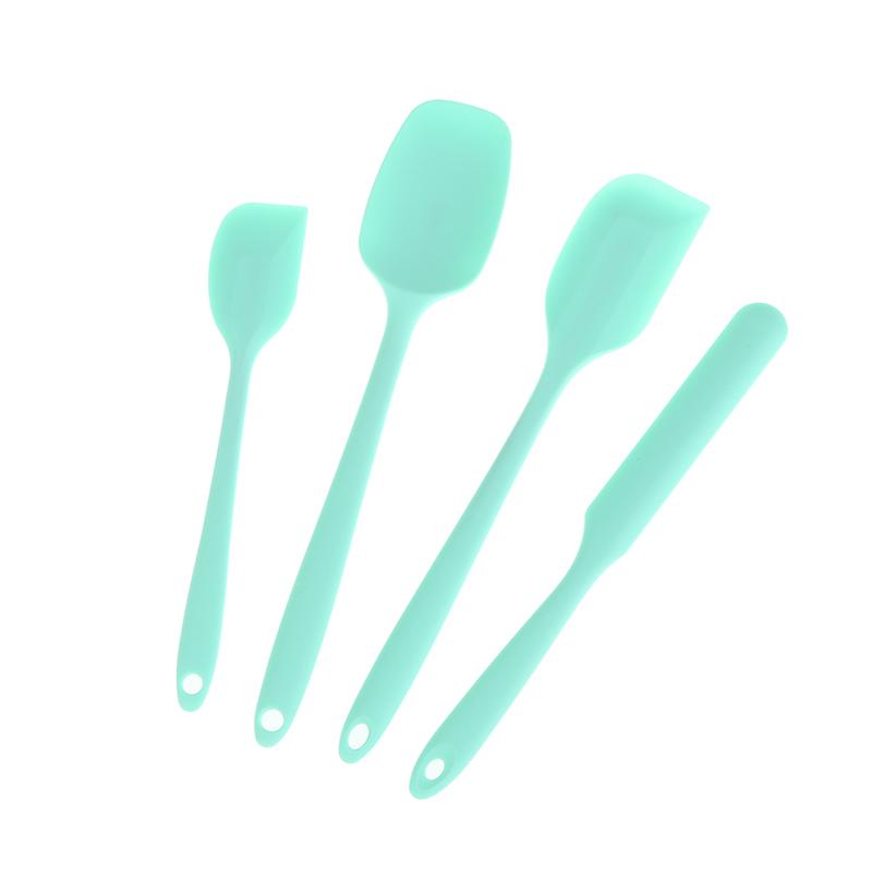 4Pcs/Set Non Stick Heat-Resistant Silicone Spatula Set Kitchen Utensils With Cream Scraper For Cooking Mixing Baking Tools