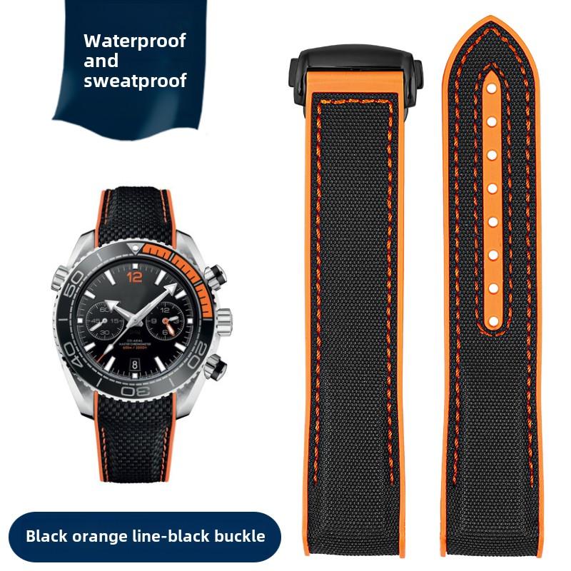 For Omega Seamaster 300 Observatory Ocean Universe 600 Nylon Rubber Silicone men WatchBand 20mm 21mm 22mm Watch Strap Bracelet