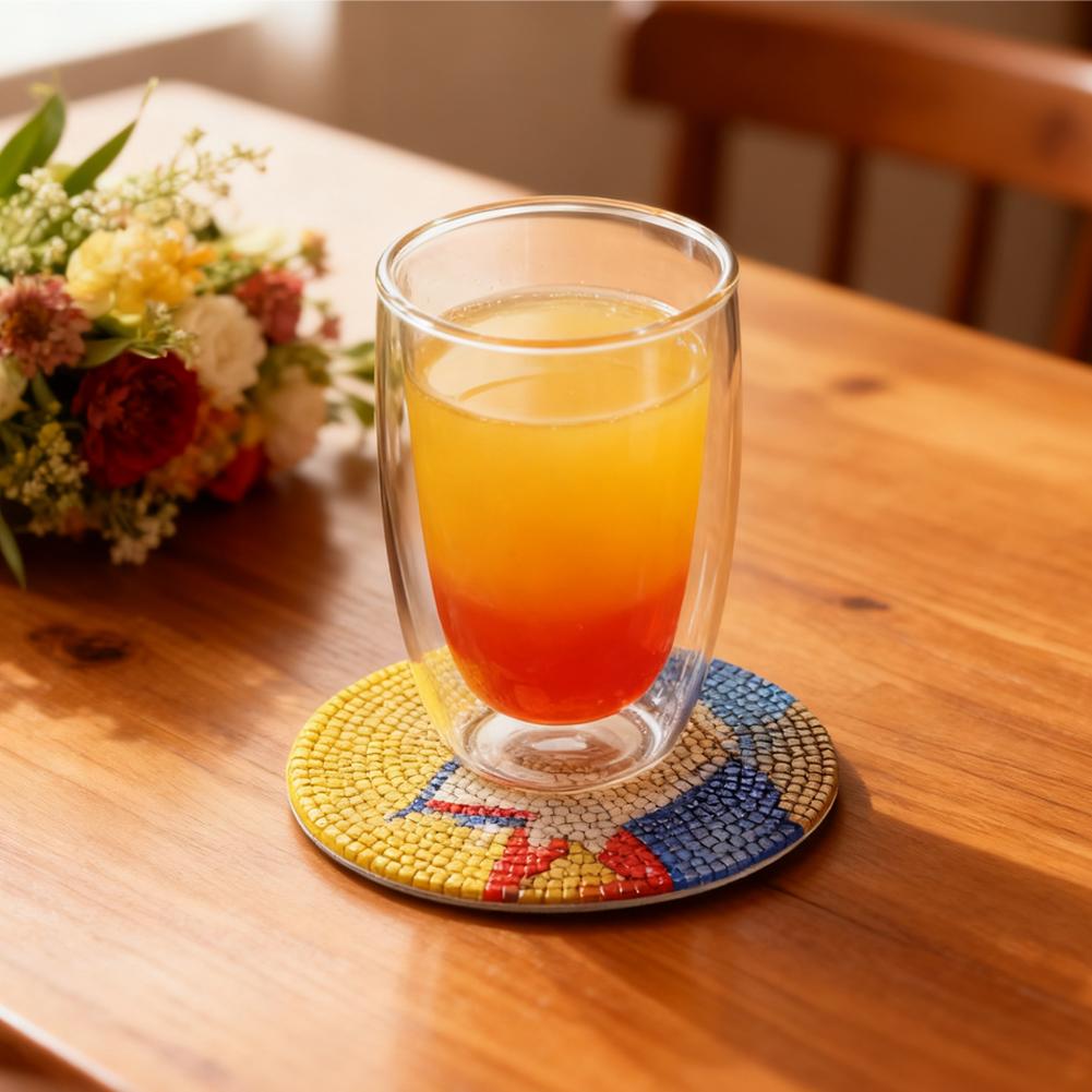 Diamond-painted Coasters Heat-Resistant Pot Non Slip Food Cup Coaster Insulation Pad Accessor Grade Kitchen Hot Holder D0T1