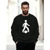 Men'S Casual Round-Neck Sweatshirt with A Ball Pattern