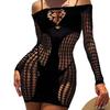 Erotic Underwear Sexy Temptation Cut-Out See-Through Pole Mesh Hole One-Piece Dress Uniform My032