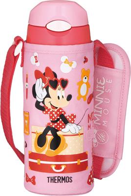 Thermos Water Bottle Vacuum Insulated Straw Bottle 400ml Minnie Pink Coral Cold Storage Only FHL-402FDS PK-C