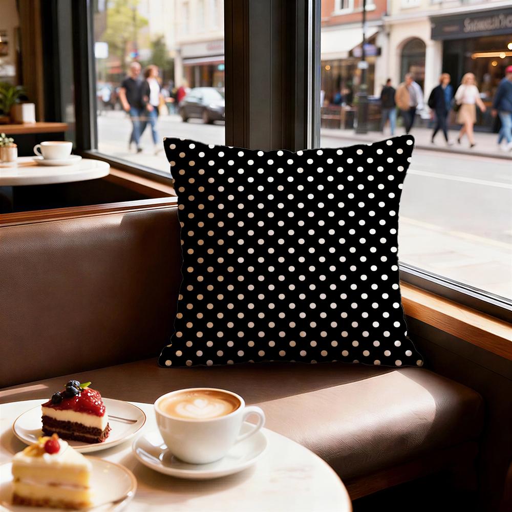 Polka Dot Texture Cushion Cover Set of Decorative Short Plush Pillow Covers for Sofa Soft Cushion Case X Cm