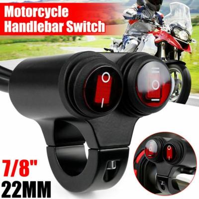 1 Adet Motosiklet Gidon Far Sis Spot Işık Çift Açma Kapama Anahtarı Çift Düğme