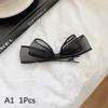 Black Lace Double-Layer Mesh Bow Hairpin For Women Girl  Hair Accessories