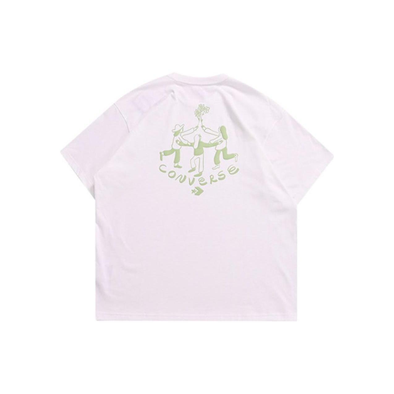 

New Converse T Shirts Men s White 10024757-A02 XXL