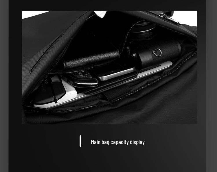 WEPOWER Versatile Men's Casual Single Shoulder Crossbody Backpack - Trendy Small Square Chest Bag