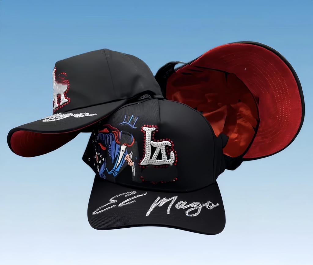Wholesale Yo No Pesco Star Satin Lined Terry Dobby Embroidered Bling Sports Cap 5 Panel Rhinestone Brim Baseball Caps Barbas