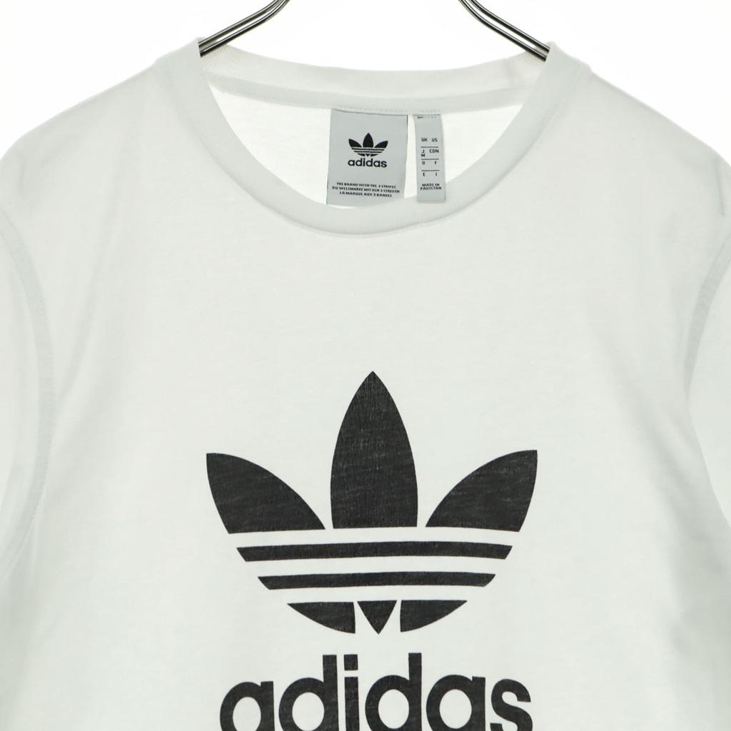adidas Trefoil logo Short sleeve Round neck T-shirt M white Men's Used