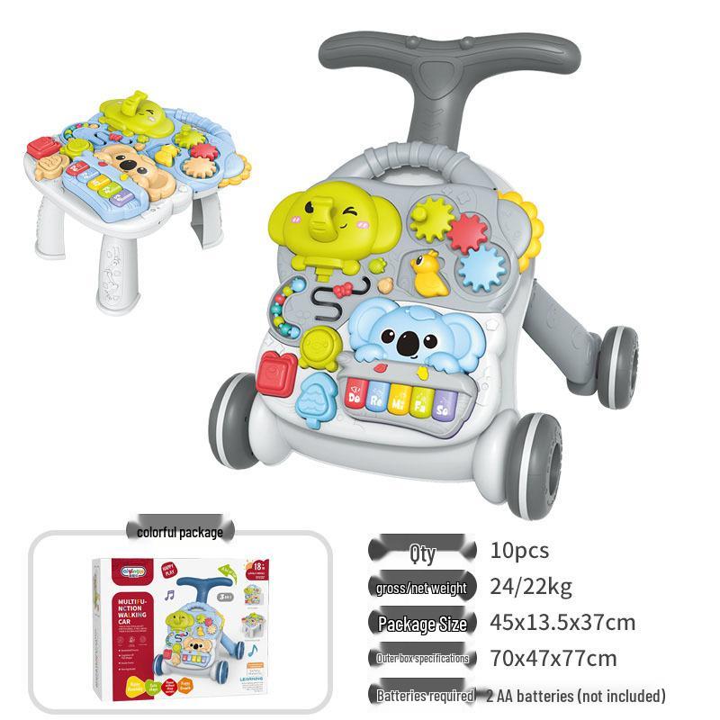 Interactive Baby Walker Toy with Music, Anti-Rollover, for Ages 6-18 Months