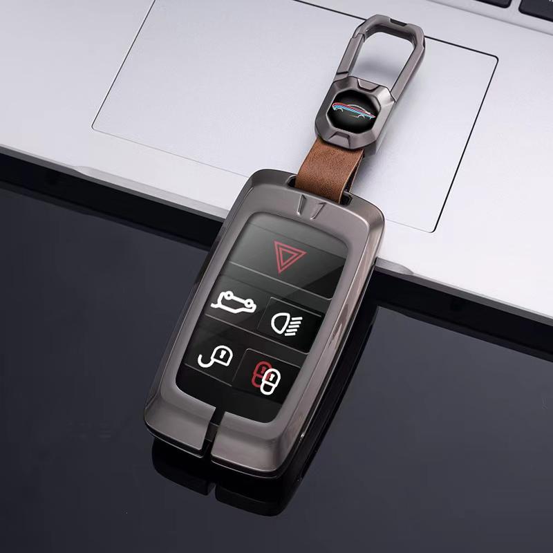 Car Key Case Cover For Land Rover Range Rover Sport Evoque Velar Discovery 5 Jaguar XE XF E-Pace F-Pace A9 A8 A9 X8 XJ XFL XJL