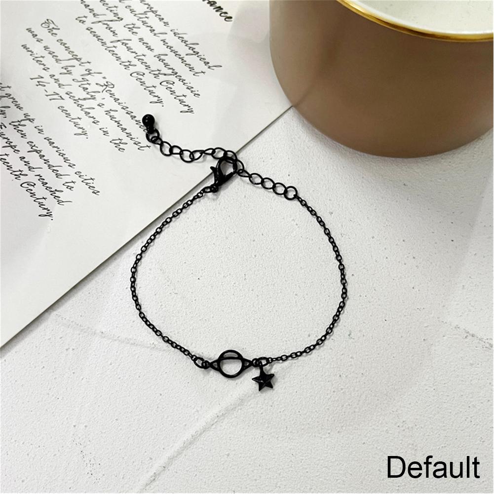 

Простой браслет с черной звездой, регулируемый браслет из сплава, модный нишевый аксессуар для рук для женщин