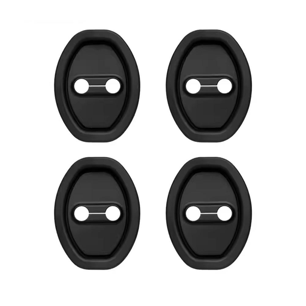 4Pcs Shock Absorbing Car Door Lock Pad Universal Fit Door Lock Protective Cushion  Lock Buckle