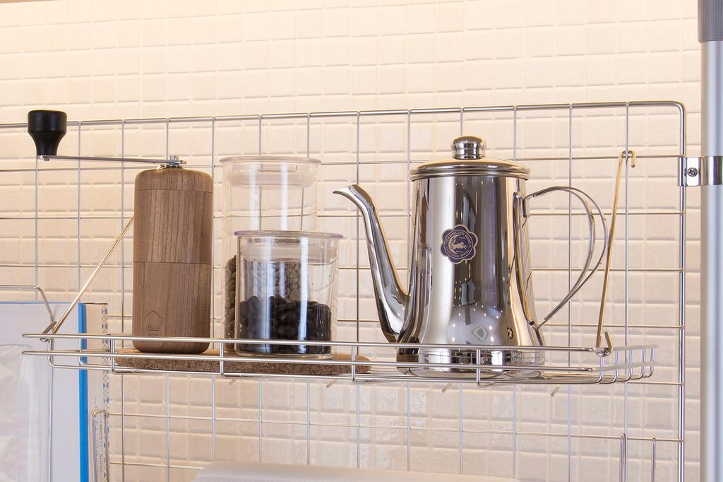 Iwatani Material Stainless Steel Hanger Net Series SHN23 Kitchen Rack, Silver, 22.1cm Wide x 3.8cm Deep x 40cm High